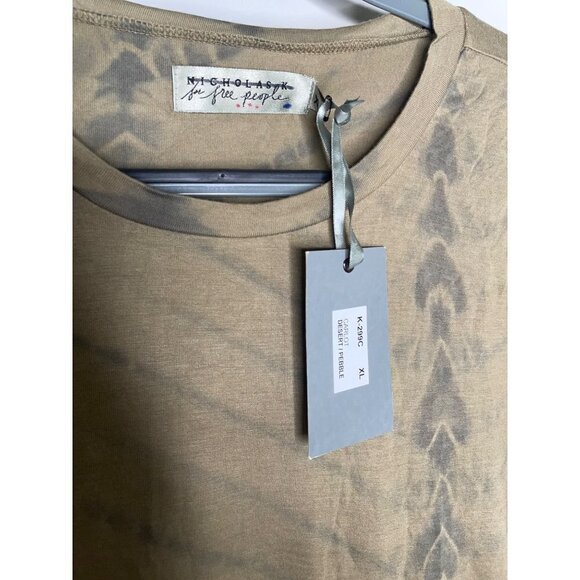 Nicholas K X Free People Tie Dye Carlo Tee T-Shirt Dress Dessert Pebble Size XL - Picture 7 of 7
